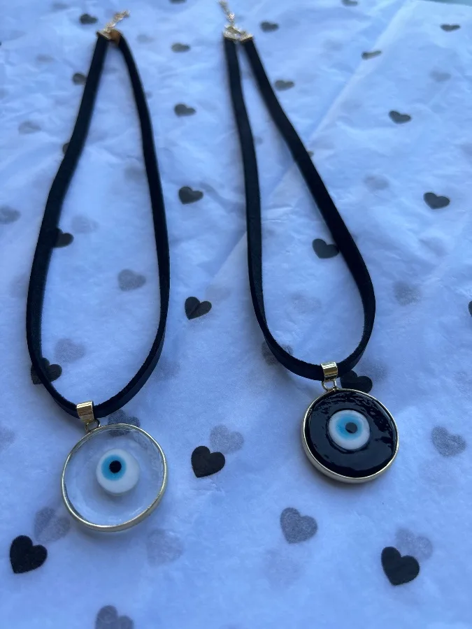 Collar negro con ojo turco — CACUSA by Taitus