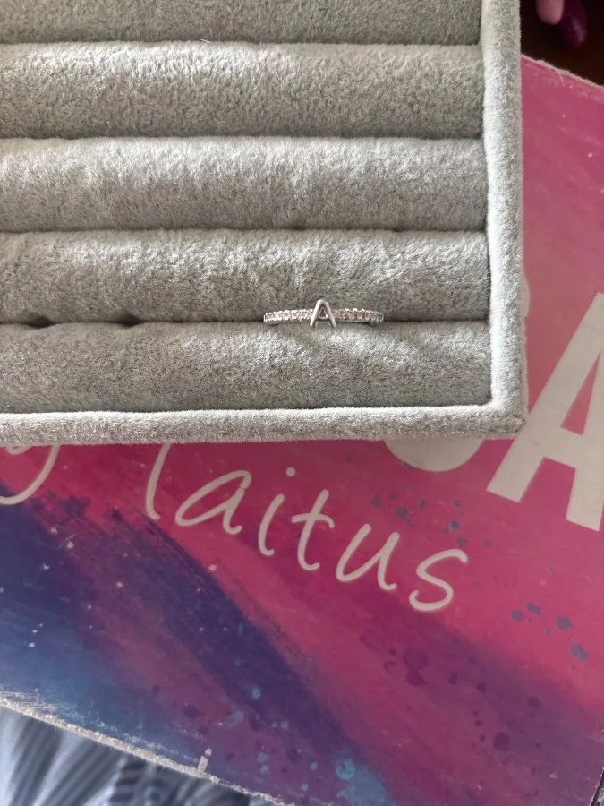 Anillo ajustable de circones e inicial — CACUSA by Taitus