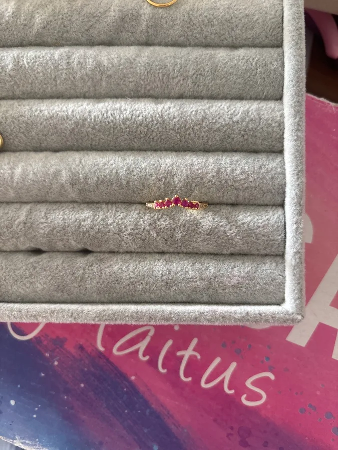 Fuchsia Zirconia Adjustable Gold Ring — CACUSA by Taitus