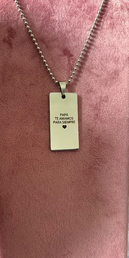 Chain with Laser Engraved Plate — CACUSA by Taitus