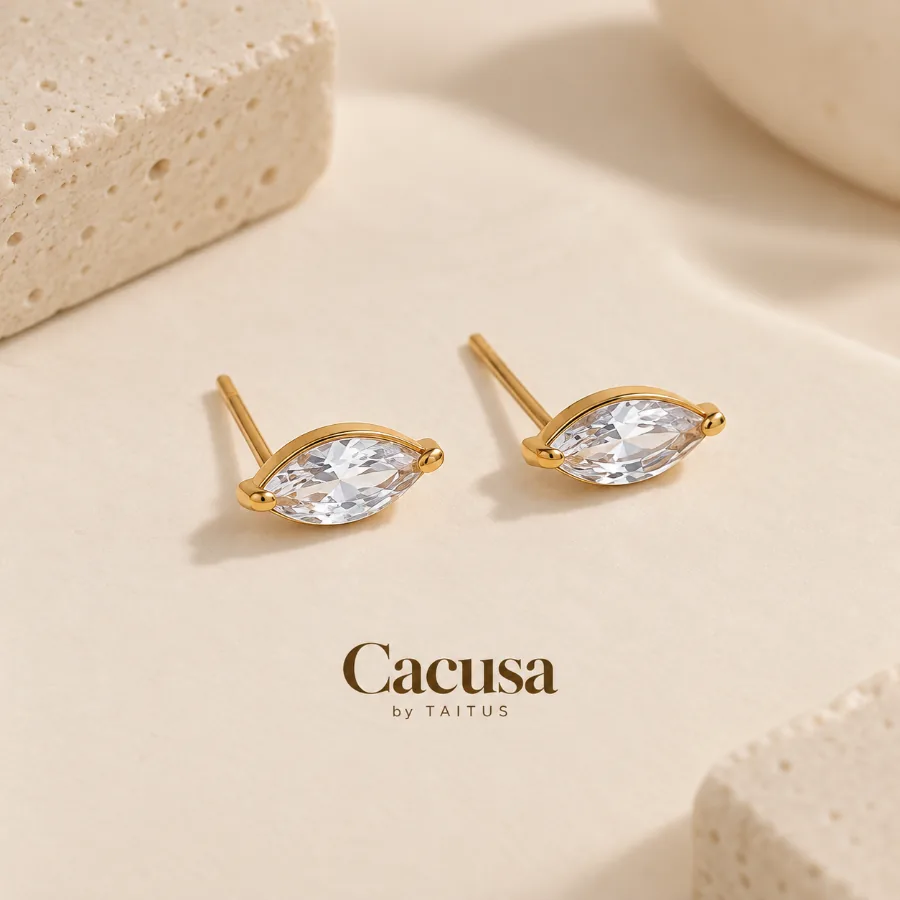 Zircon Diamond Earrings — CACUSA by Taitus