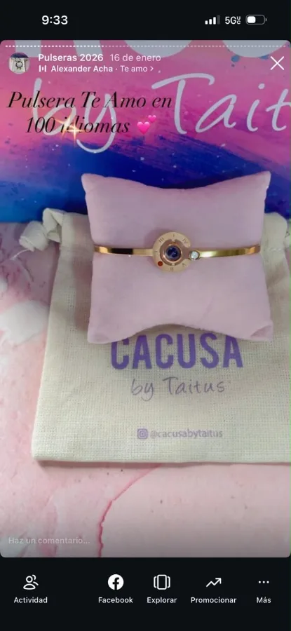 Pulsera te amo en 100 idiomas — CACUSA by Taitus