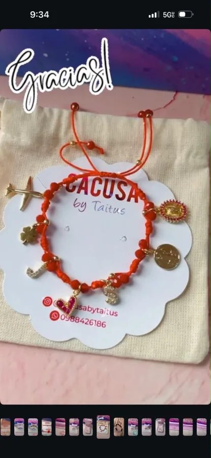Pulsera roja personalizada — CACUSA by Taitus